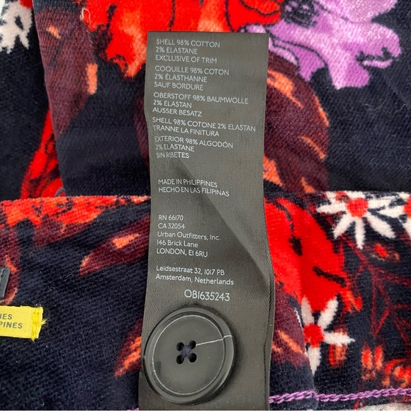 Maeve by Anthropologie The Colette Cropped Wide-Leg Velvet Pants Floral Size 27 - Picture 14 of 14